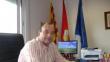 Pere Vega en el despatx d'alcaldia en una imatge presa