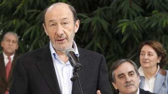 Alfredo Pérez Rubalcaba en la presentació dels candidats de la llista per Madrid Foto:EFE