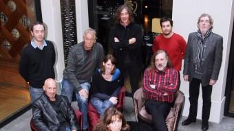 Els cantants que han intervingut en el debat sobre cultura al Presència, dins la sèrie Diàlegs a l'España Foto:ANDREU PUIG