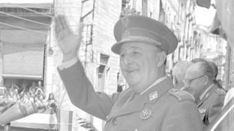 El dictador Francisco Franco durant la visita que va fer a Girona el 17 de maig del 1960 Foto:FONT: AJUNTAMENT DE GIRONA. CRDI