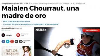 Exemples de titulars (o imatges, com la de Mireia Belmonte) sexistes sobre els Jocs. Les xarxes socials han contribuït a fer-los visibles, cosa que demostra que no són casos aïllats, i a promoure el debat des d'una òptica de gènere Foto:ARXIU