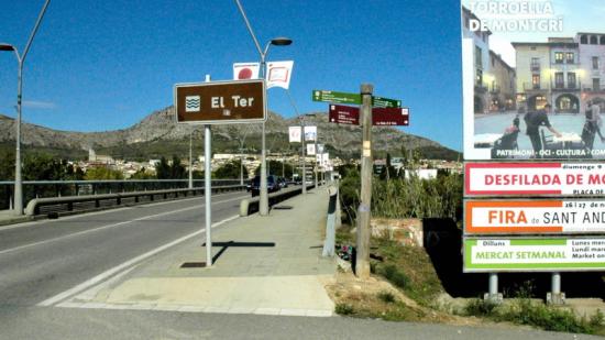 El pont sobre el Ter, en una imatge presa a pocs metres de la rotonda que enllaça amb Gualta Foto:EPA