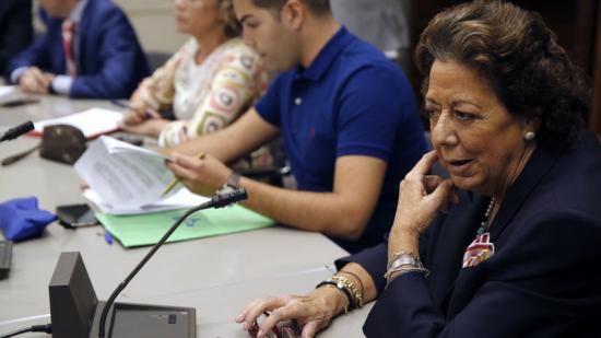 La senadora Rita Barberá en la reunió del grup mixt al Senat. Foto:AGÈNCIES@