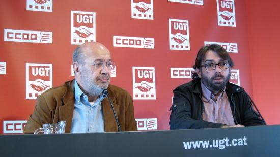 Gallego i Ros, líders de CCOO i UGT, respectivament Foto:EP