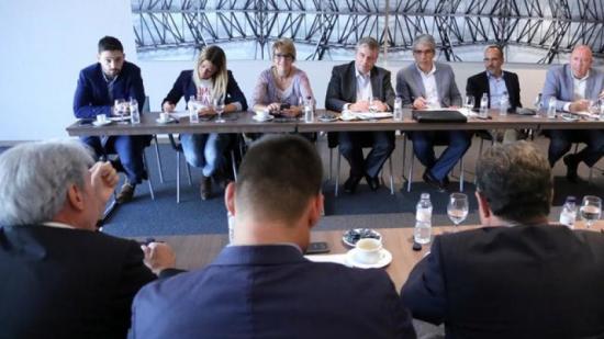 Els representants de PDC a Madrid que es van reuniar ahir amb empresaris gironins Foto:QUIM PUIG